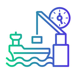 port Line Gradient Icon