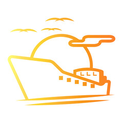 port Line Gradient Icon