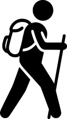 Fototapeta premium Hiking Activity Icon