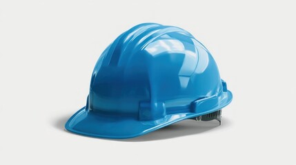 Bright blue safety hard hat
