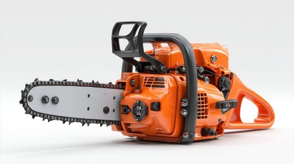 Orange chainsaw with black details
