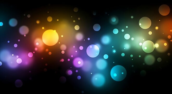 Vibrant Bokeh Lights Abstract Background.