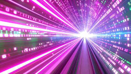 Digital tunnel technology abstract background