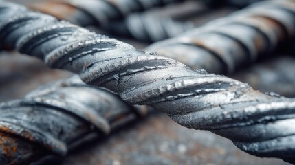 Close-up view of several drill bits