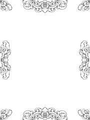 Set decorative victorian ornament