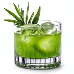 Refreshing green cocktail creation home bar beverage image indoor environment close-up view mixology inspiration
