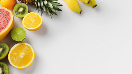 Fresh Fruit Arrangement with Citrus, Kiwi & Pineapple for Healthy Themes