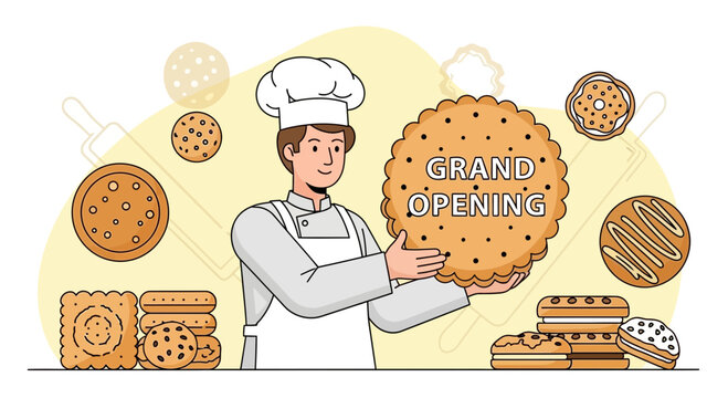Bakery Celebrates Grand Opening With Newly Baked Cookies and Welcomes Customers