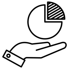 Market Share Outline Icon