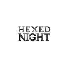 Hexed night text with halloween theme on transparent background perfect for spooky party invitation or festive decoration design