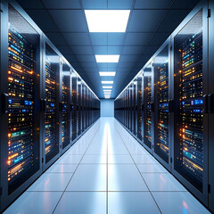 Modern server room interior design