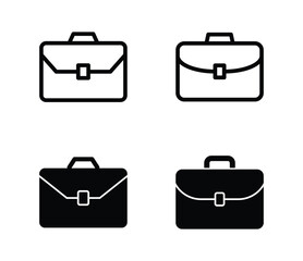 Set of Briefcase icon symbol vector on white background
