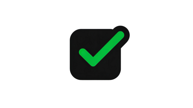 Green Check Mark Icon, Approved, Yes, Ok, Tick, Success, PNG, Transparent Background