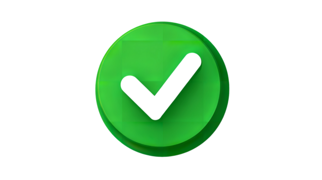 Green Check Mark Icon, Approved, Yes, OK, Success Symbol, PNG Transparent Background