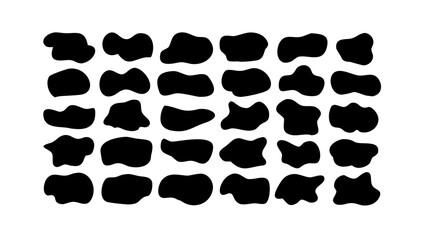 Black Irregular Letter A Silhouettes alphabet