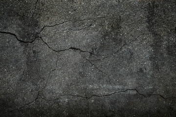 Crack asphalt texture background of rough  top view