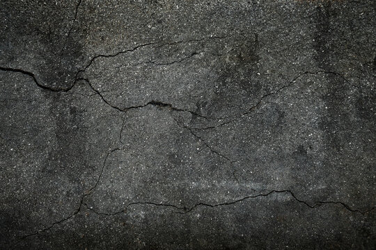 Crack asphalt texture background of rough  top view - Powered by Adobe