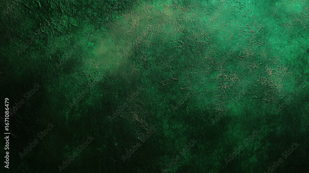 Poster a textured green surface with variations in tone, creating a subtle and moody atmosphere.