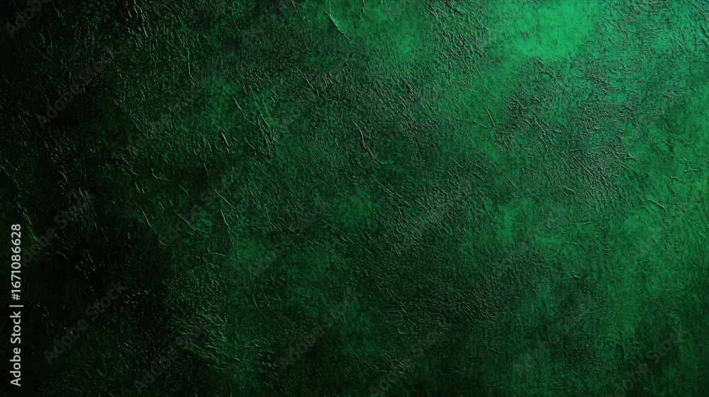 Poster a textured green surface with variations in light and shadow, creating a dynamic and visually intere