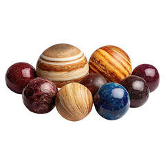 Obraz premium Solar system planets collection image concept. Colorful model planets showcasing the solar system.