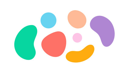 Colorful organic shapes abstract graphic design