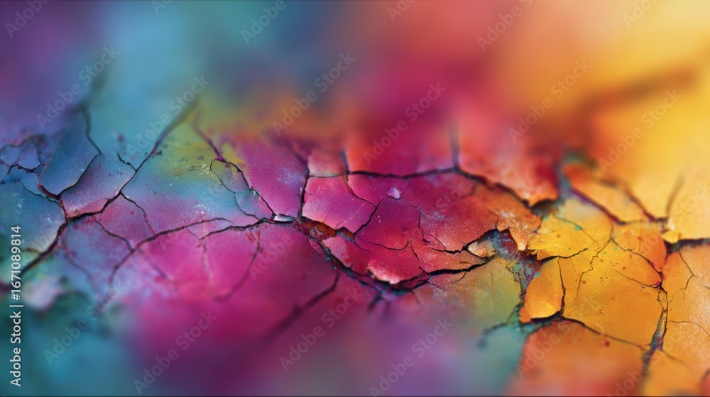 Canvas Prints vibrant colorful cracked surface abstract background for design use