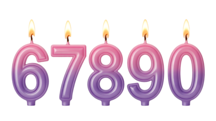 Lit Number Candles: 6, 7, 8, 9, 0