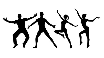 Diverse Couple Holding Hands Silhouette male female