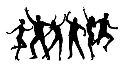 Energetic dancer performing a dynamic move silhouette