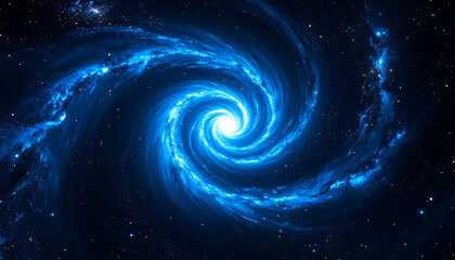 Spiral galaxy nebula in space
