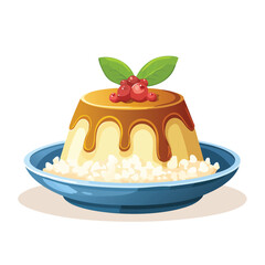 Rice Pudding vector icon illustration with clean, modern detail and balanced composition.