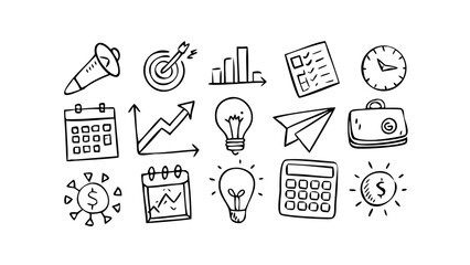 Hand drawn business graph with upward trend finance