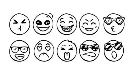 Hand drawn doodle elements symbols icons