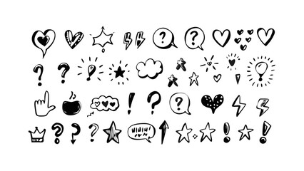 Hand Drawn Doodle Icons sketch symbols