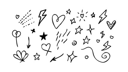 Hand drawn simple flower doodle floral