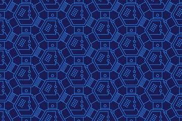 Futuristic Circuit Board Pattern