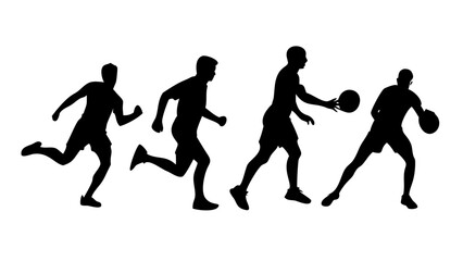 Man holding a briefcase silhouette person