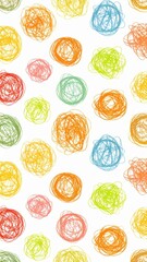 Vibrant HandDrawn Scribbles in a Playful Chaotic Pattern.