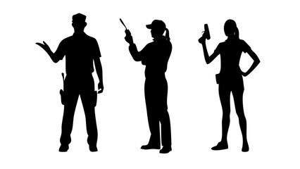 Minimalist Black Silhouette of a Dog animal