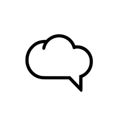 speech bubble icon, chat bubble, message chat line icon, transparent svg graphic 