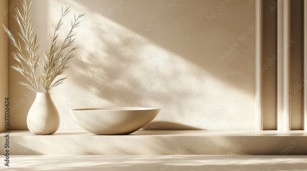 Aufkleber simple design elements create a serene atmosphere.