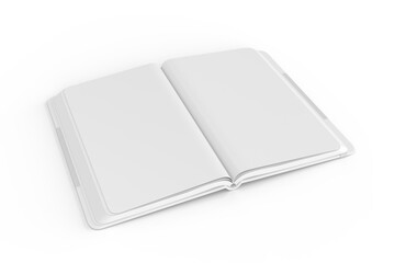 3D realistic of hardcover notebooks with elastic bands and ribbon bookmarks isolated. Blank mockup template for a publication design, branding, diary, journal, booklet and creative projects.