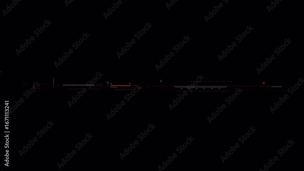 Poster futuristic data visualization: minimalist tech interface animation