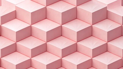 Obraz premium Geometric arrangement of soft pink cubes creates a modern minimalistic background and intriguing pattern ideal for design and creativity projects