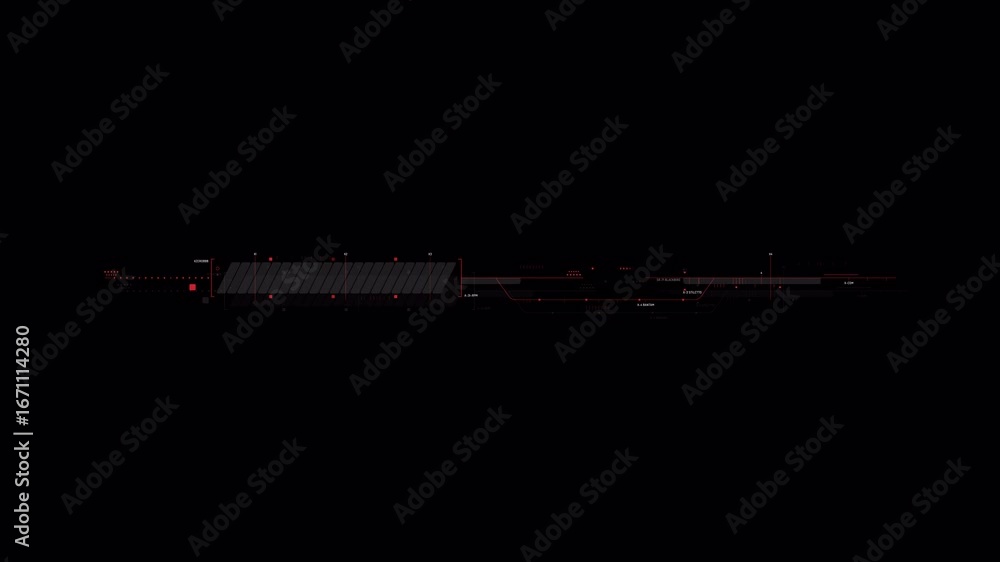 Poster futuristic hud display with data streams and aircraft designations