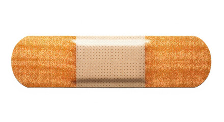 Adhesive bandage isolated on white surface for medical first aid and protection