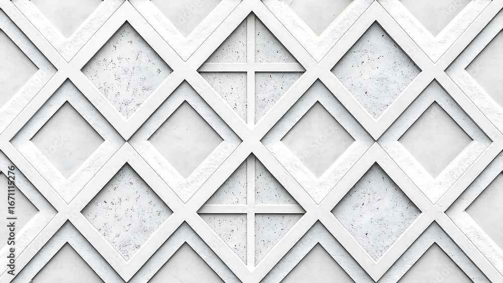 Poster minimalist white geometric pattern featuring layered squares and subtle textured background for mode
