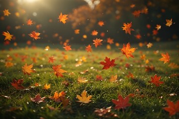 autumn leaves in the park