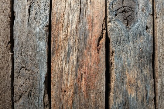 Aged wooden planks, close-up