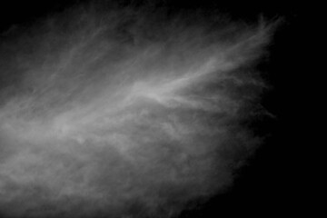 white cloud on black background